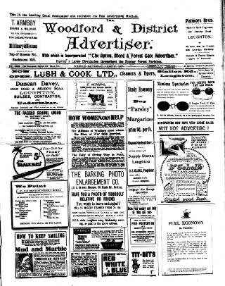 cover page of Woodford and District Advertiser published on June 2, 1917