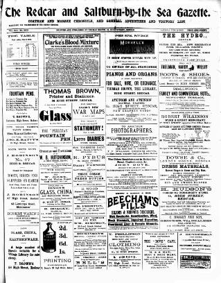 cover page of Redcar and Saltburn-by-the-Sea Gazette published on June 2, 1900