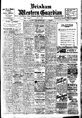 cover page of Brixham Western Guardian published on June 1, 1922