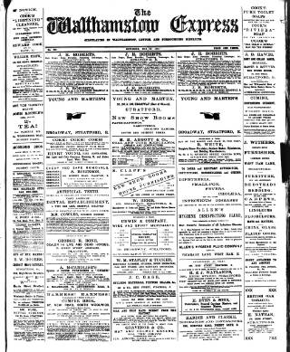 cover page of Walthamstow Express published on May 19, 1894