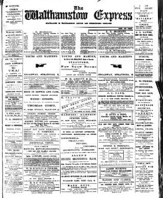 cover page of Walthamstow Express published on June 2, 1894