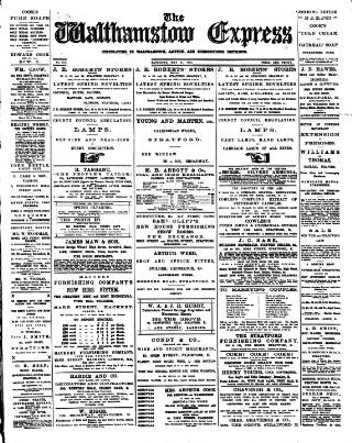 cover page of Walthamstow Express published on May 27, 1899