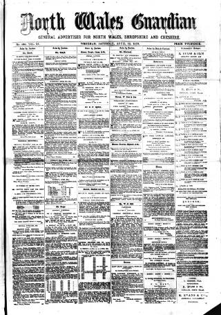 cover page of Wrexham Guardian and Denbighshire and Flintshire Advertiser published on April 19, 1879