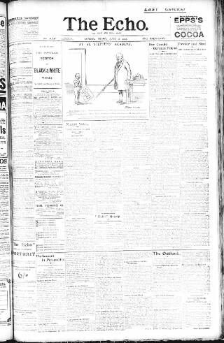 cover page of Echo (London) published on June 2, 1905