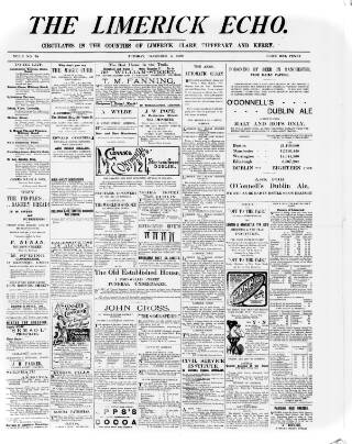 cover page of Limerick Echo published on December 4, 1900