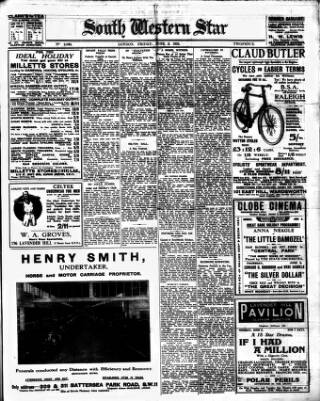 cover page of South Western Star published on June 2, 1933