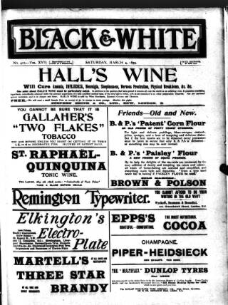 cover page of Black & White published on March 4, 1899