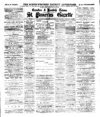 cover page of St. Pancras Gazette published on April 18, 1891