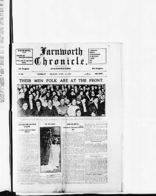 cover page of Farnworth Chronicle published on June 2, 1916
