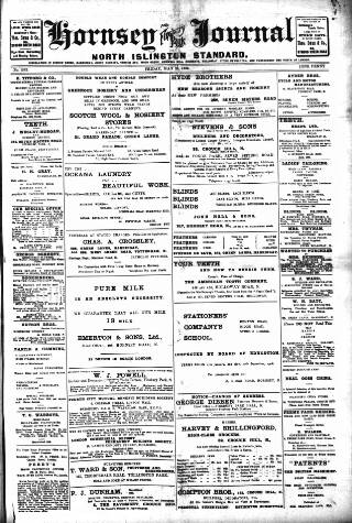 cover page of Hornsey & Finsbury Park Journal published on May 25, 1906