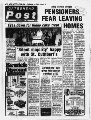 cover page of Gateshead Post published on May 25, 1978