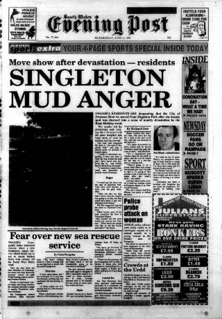 cover page of South Wales Daily Post published on June 2, 1993