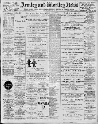 cover page of Armley and Wortley News published on May 26, 1899