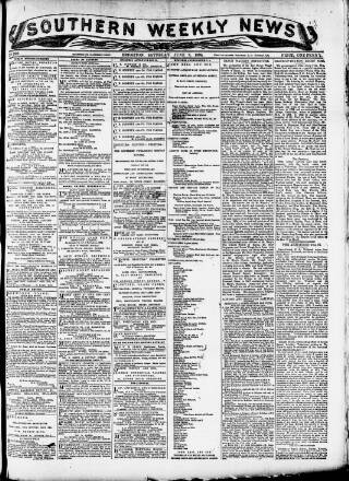 cover page of Southern Weekly News published on June 2, 1894