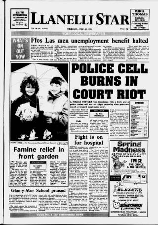 cover page of Llanelli Star published on April 19, 1990