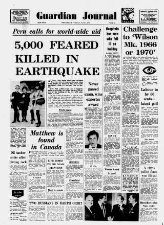 cover page of Nottingham Guardian published on June 2, 1970