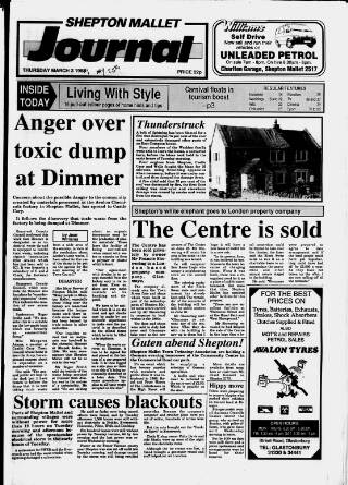 cover page of Shepton Mallet Journal published on May 25, 1989