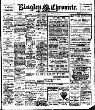 cover page of Bingley Chronicle published on April 27, 1906