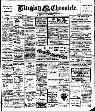 cover page of Bingley Chronicle published on May 25, 1906