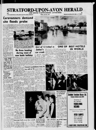 cover page of Stratford-upon-Avon Herald published on June 2, 1967