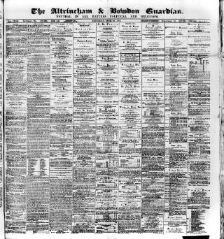 cover page of Altrincham, Bowdon & Hale Guardian published on April 28, 1883