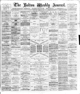 cover page of Bolton Journal & Guardian published on April 28, 1877