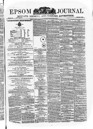 cover page of Epsom Journal published on May 25, 1875