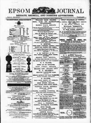 cover page of Epsom Journal published on February 27, 1877