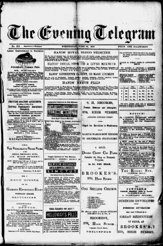 cover page of Evening Express Telegram (Cheltenham) published on June 26, 1878