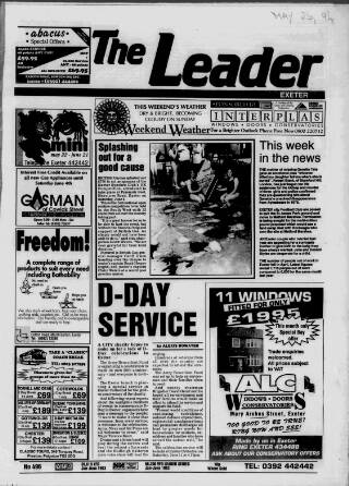 cover page of Exeter Leader published on May 26, 1994