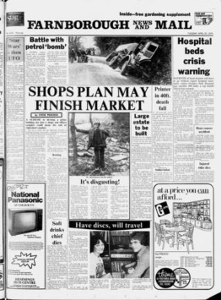 cover page of Farnborough News published on April 25, 1978
