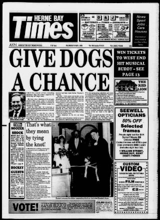 cover page of Herne Bay Times published on May 6, 1993