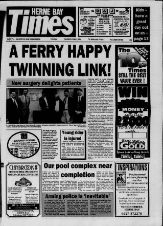 cover page of Herne Bay Times published on May 19, 1994
