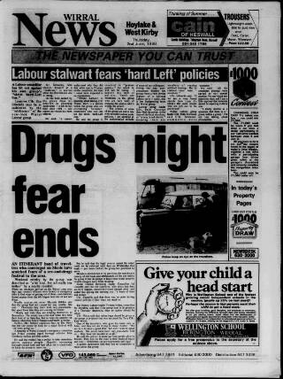 cover page of Hoylake & West Kirby News published on June 2, 1988