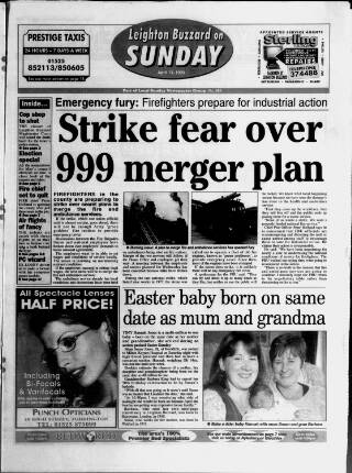 cover page of Leighton Buzzard on Sunday published on April 11, 1999