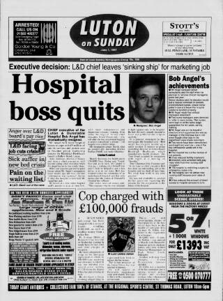 cover page of Luton on Sunday published on June 1, 1997