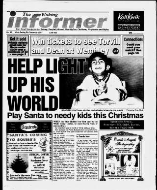 cover page of Woking Informer published on December 5, 1997