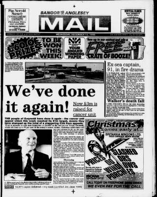 cover page of Bangor, Anglesey Mail published on December 13, 1995