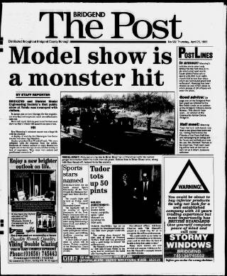 cover page of Bridgend & Ogwr Herald & Post published on April 25, 1996