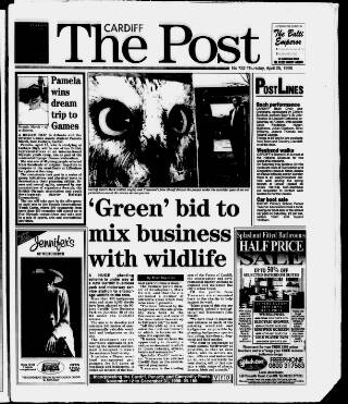 cover page of Cardiff Post published on April 25, 1996
