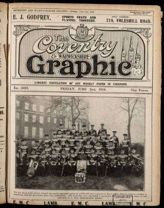 cover page of Coventry Graphic published on June 2, 1916