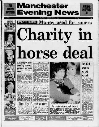 cover page of Manchester Evening News published on December 4, 1990