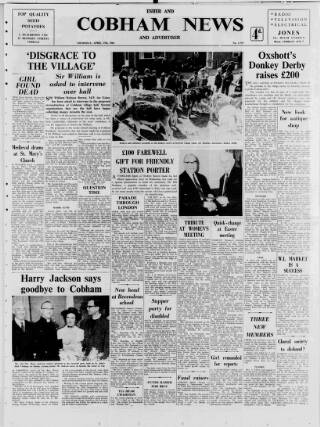 cover page of Cobham News and Advertiser published on April 17, 1969