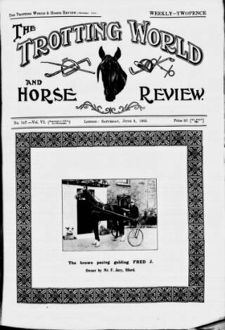 cover page of Trotting World and Horse Review published on June 3, 1905