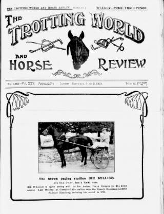 cover page of Trotting World and Horse Review published on June 2, 1923