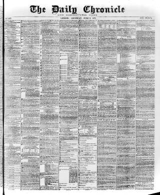 cover page of London Daily Chronicle published on June 2, 1887