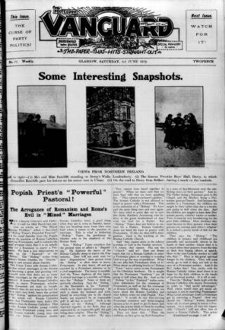 cover page of Protestant Vanguard published on June 3, 1933