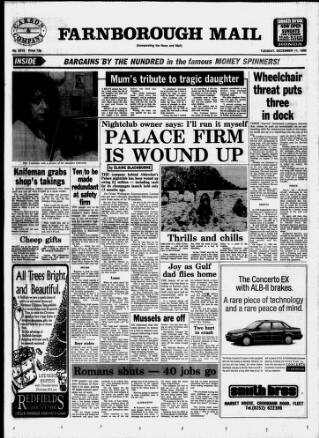 cover page of Farnborough Mail published on December 11, 1990