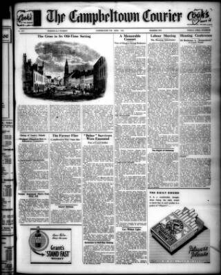cover page of Campbeltown Courier published on April 27, 1946