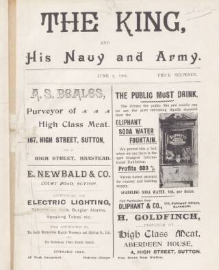cover page of King and his Navy and Army published on June 2, 1906